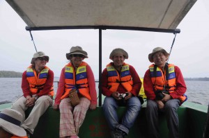 Enjoying a small rest while on the Mahakam River/Delta. TSOP Field Trip September 2015. Left to right: Julian Esteban Jaramillo Zapata, Astrid del Socorro Blandon Montes, Luis Dethere Caro Gonzalez and Yuegang Tang