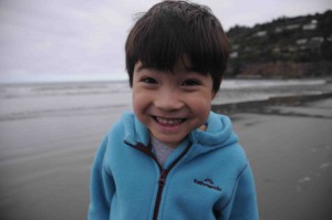 Micah on Sumner Beach, Christchurch, New Zealand, March 2017.