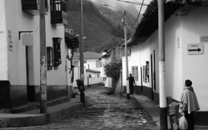 Small village of Cucunuba in the Andean Mountains, Colombia